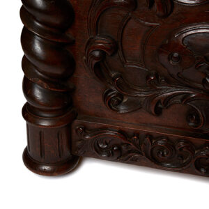 Late Victorian Carved Oak Humidor