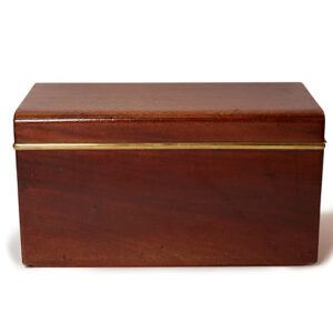 Long Wooden Box with Gold Trim