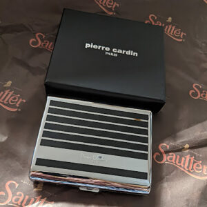 Pierre Cardin - Metal Cigarillo Case with 10 Sautter Golden Age Cigarillos