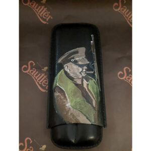 Churchill Leather Double Cigar Case (Army Uniform)