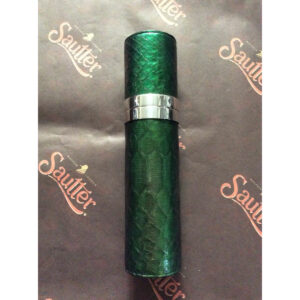 Sautter - Silver Mounted Snake Skin Single Cigar Tube (Green)