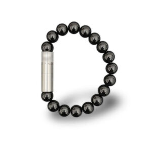 Les Fines Lames - Punch Bracelet Steel Black Onyx (10mm)