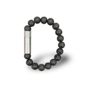 Les Fines Lames - Punch Bracelet Steel Lava Stone (10mm)