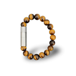 Les Fines Lames - Punch Bracelet Steel Tiger Eye (10mm)