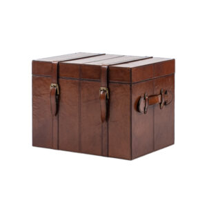 Leather Covered Square Trunk